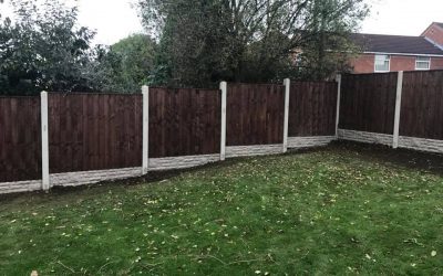 Fencing with concrete posts transforms garden