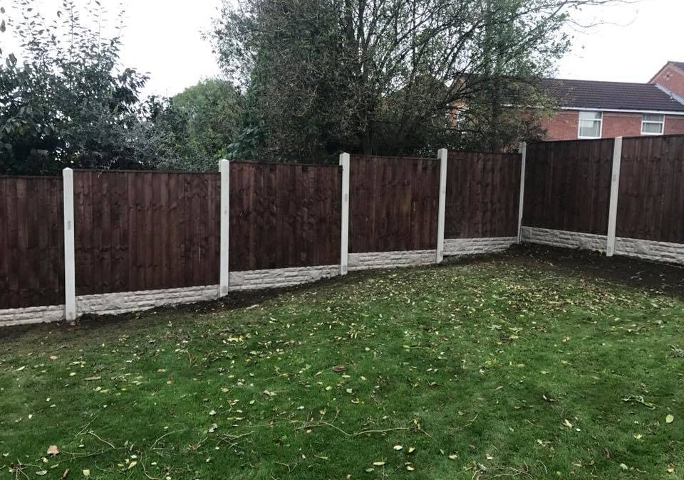 Fencing with concrete posts transforms garden