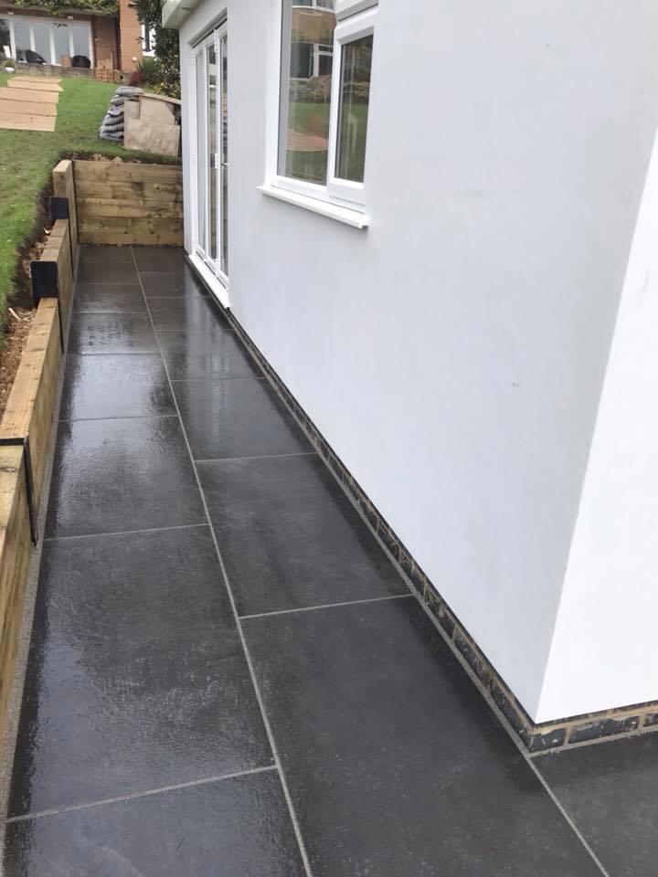 Porcelain paving, sleepers and kerbs by Pave Tech in Belper Pave Tech